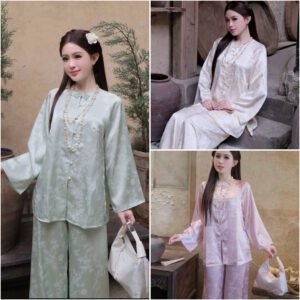 [SẴN-HOẢ TỐC] Set Pháp Phục Bà Ba Đi Lễ Chùa Có Sẵn Nhiều Màu BigSize Cho Nàng Chất Liệu Gấm Cao Cấp