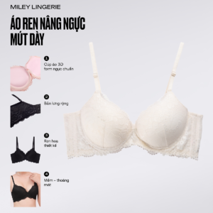 Áo Ngực Nâng Ngực Ren Nữ Mút Dày 4cm Active Miley Lingerie - Trắng BRL02001