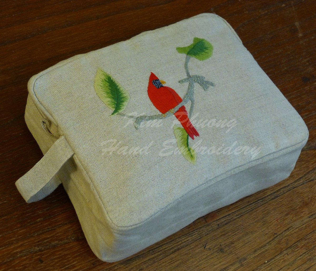 Túi vải thêu tay đựng đồ dùng cá nhân | túi vải nữ, túi đựng mỹ phẩm tiện lợi