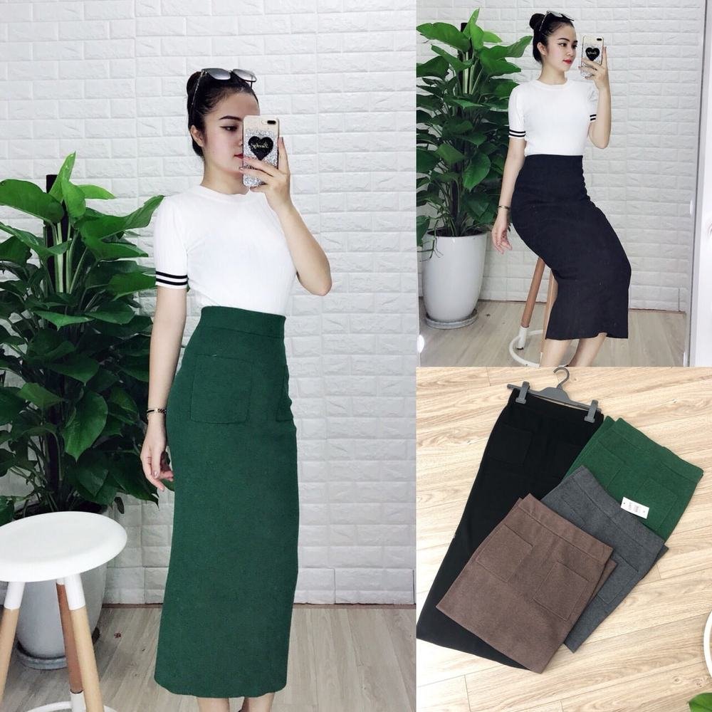 Hơn 9+ kiểu mix chân váy len nổi bật đơn giản Cách phối đồ với váy len body dài