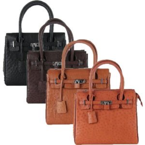 Túi xách da đà điểu Huy Hoàng cao cấp màu đen, nâu đất, vàng bò, nâu đỏ HT6437-38-39-40 | túi xách nữ da thật cao cấp, túi hàng hiệu