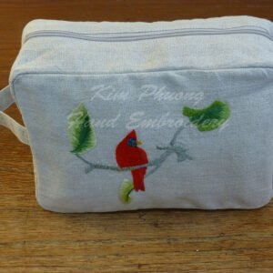 Túi vải thêu tay đựng đồ dùng cá nhân | túi vải nữ, túi đựng mỹ phẩm tiện lợi