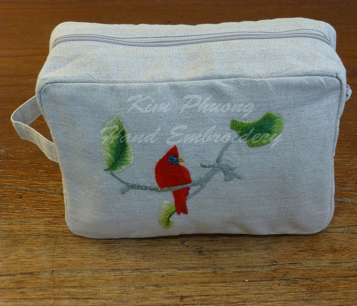 Túi vải thêu tay đựng đồ dùng cá nhân | túi vải nữ, túi đựng mỹ phẩm tiện lợi