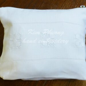 Túi mỹ phẩm thêu tay | túi đựng mỹ phẩm, túi vải tiện lợi