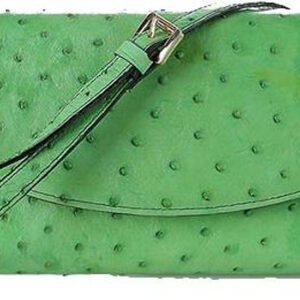 Túi xách nữ da đà điểu Huy Hoàng đeo chéo màu xanh lá HT6435 | túi đeo chéo nữ cao cấp, túi thời trang