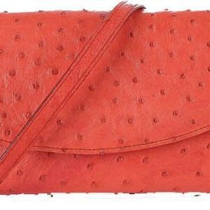 Túi xách nữ da đà điểu Huy Hoàng đeo chéo màu đỏ HT6434 | túi đeo chéo nữ cao cấp, túi thời trang đẹp