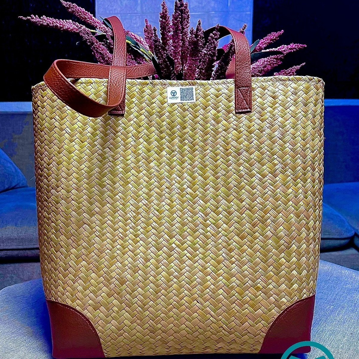 TÚI CỎ BÀNG THỜI TRANG XUẤT KHẨU | túi cói thời trang, túi đi biển đẹp