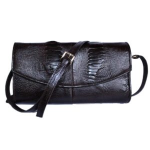 Túi đeo da đà điểu Huy Hoàng da chân màu nâu đất HT6415 | túi đeo chéo nữ, túi thời trang cao cấp