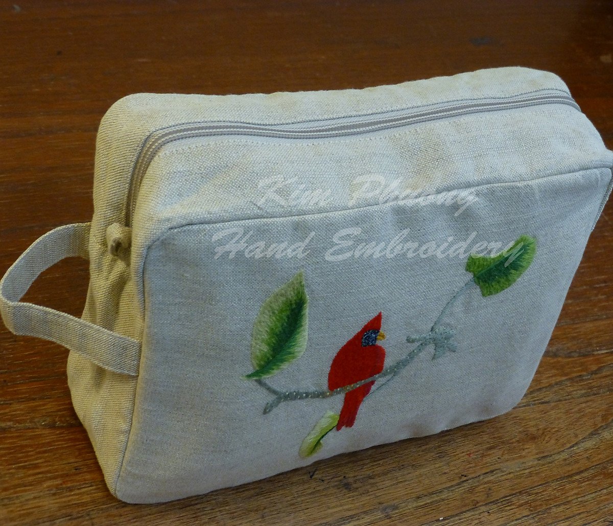 Túi vải thêu tay đựng đồ dùng cá nhân | túi vải nữ, túi đựng mỹ phẩm tiện lợi