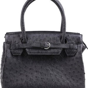 Túi Xách Da Đà Điểu Huy Hoàng HT6401 (32 x 25 cm) - Đen | túi xách nữ da thật cao cấp, túi công sở