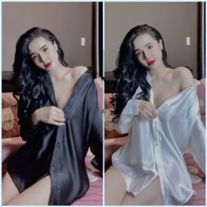 Váy Ngủ Sơmi Sexy BIGSIZE Đầm Ngủ Sexy Kèm Quần Lụa Latin Cao Cấp Namishopoffical