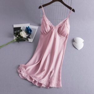 Váy Ngủ LALAVA chất liệu lụa satin đủ size Có Mút Ngực LALAVAMD98