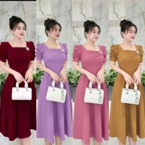 A10 Đầm Xòe Trung Niên Có 6 Màu Cotton Lạnh Bigsize – Sang Trọng, Tôn Dáng Kèm Hình Thật
