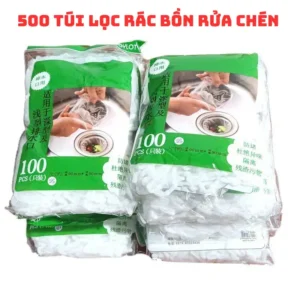 [COMBO 5 Gói] ( Khoảng 400 chiếc ) Túi Lọc Rác Bồn Rửa Chén Bát Thiết Kế Kiểu Lưới Siêu Dai Đầu Có Chun Co Giãn Chống Tắc Nghẽn Ống