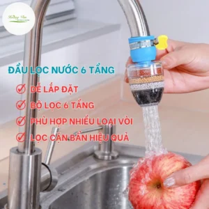 Đầu lọc nước 6 tầng, lọc cặn bẩn hiệu quả