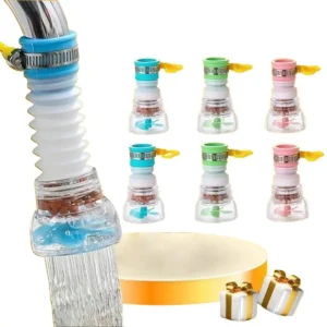 Bộ 6 Vòi Đầu Vòi Chống Bắn Nước Có Bộ Lọc Xoay 360 Độ Và Kéo Dài 12cm Cho Phòng Bếp Nhựa ABS/PVC Giolo Cracbon