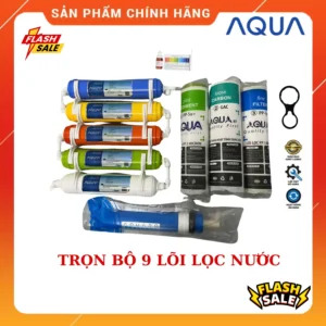 COMBO từ 1 - 9 chính hãng AQUA lắp được cho tất cả máy lọc nước RO bao gồm lõi 123, 4 RO ,56789 tạo khoáng tặng kèm 1 tay vặn tháo lắp + 1 lọ đo độ PH máy lọc máy lọc máy lọc uống trực tiếp