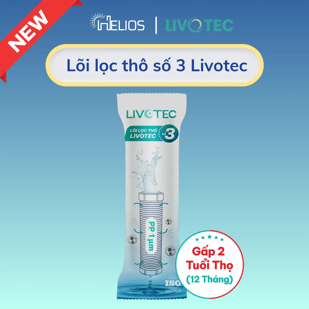 Bộ Lõi Lọc Thô KAROFI Smax Duo và Livotec Số 1-2-3 cho máy lọc cốc lọc 10inch - Chính Hãng