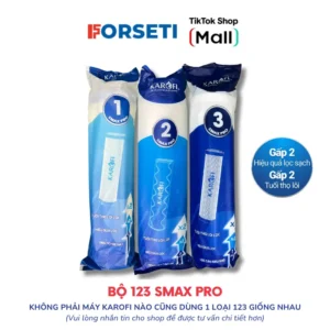 Bộ 3 Lõi Lọc Nước 123 SMAX PRO Karofi Dòng Lõi Thế Hệ Mới Gấp 2 Tuổi Thọ Và Hiệu Suất - Hàng chính hãng