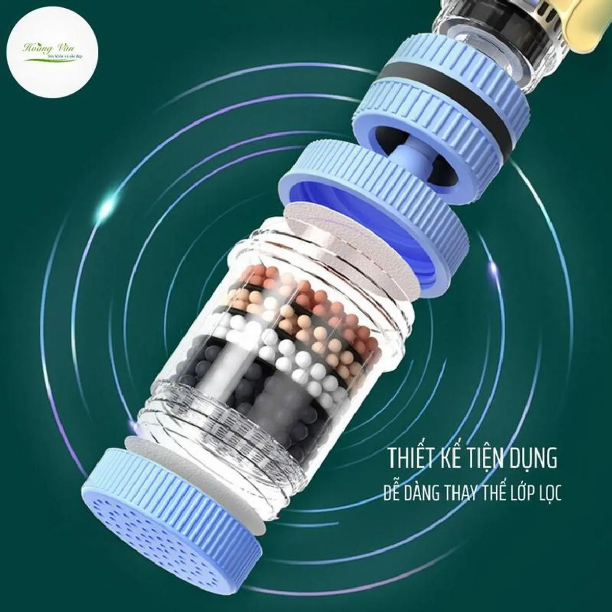 ( Loại xịn) Bộ 02 đầu lọc nước tại vòi loại lớn 6 tầng xoay 360 chịu nhiệt đến 60 độ C - hỗ trợ lọc cặn bẩn.