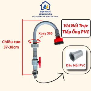 [Nối trực tiếp ống PVC] Vòi rửa chén size 21 bằng nhựa PVC đã rắp sẵn - bền , rẻ , nước mạnh , đễ dàng sửa chữa thay thế . Vòi chén nhựa PVC dùng cho nhà nước yếu