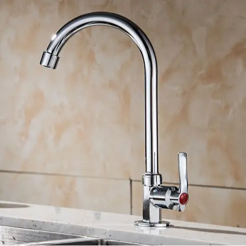 Vòi rửa chén, vòi rửa bát một đường đường nước lạnh cao cấp VRB901 kèm đôi dây cấp inox - Hàng GIORMANI bảo hành 12 tháng