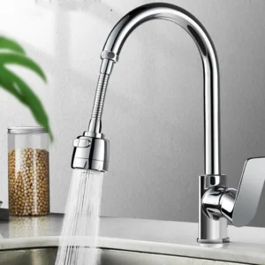 Dây vòi bồn rửa xoay 360 độ, Gắn cho các loại vòi bồn rửa chén, Nút chỉnh 2 chế độ Tăng áp mạnh