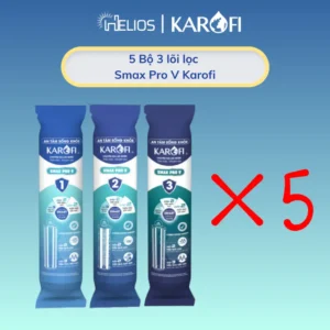 Combo 5 bộ, 3 bộ, 2 bộ lõi lọc thô Smax Pro V công nghệ Smart Connect cho máy lọc Karofi KAQ-U95 Pro, KAQ-U98,...