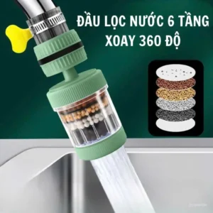 Đầu vòi lọc nước trực tiếp tại vòi 6 tầng thế hệ mới, dễ dàng sử dụng