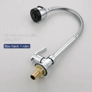 vòi nước bồn vòi rửa bát abs rửa1chén Vòi nước gắn tường Ống nước chống rò rỉ mềm 360 độ Vòi nước có bộ lọc phi20mm
