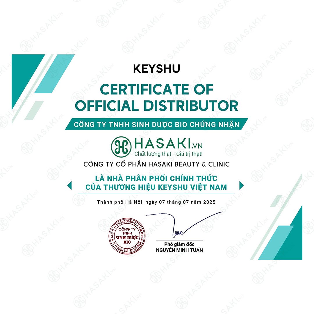 Hộp 10 Mặt Nạ Keyshu Sợi Xơ Rau Má Cấp Ẩm, Ngừa Lão Hóa 30ml
