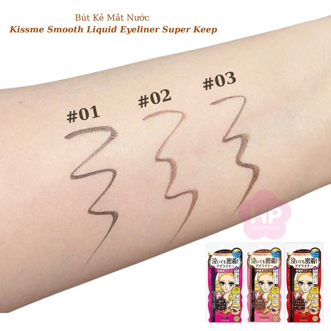 Bút Kẻ Mắt Nước Kissme Siêu Mượt Không Trôi Màu Đen 0.4ml