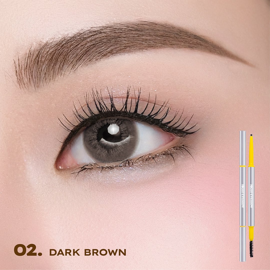 Chì Kẻ Mày Lemonade Siêu Mảnh Lâu Trôi 02 Dark Brown 0.1g