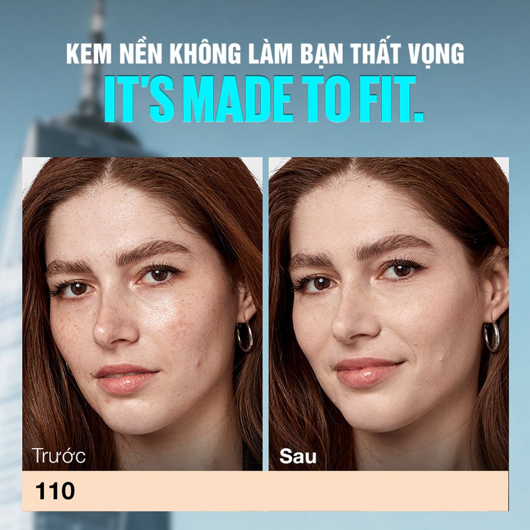 Kem Nền Maybelline Mịn Nhẹ Kiềm Dầu Chống Nắng #110 30ml