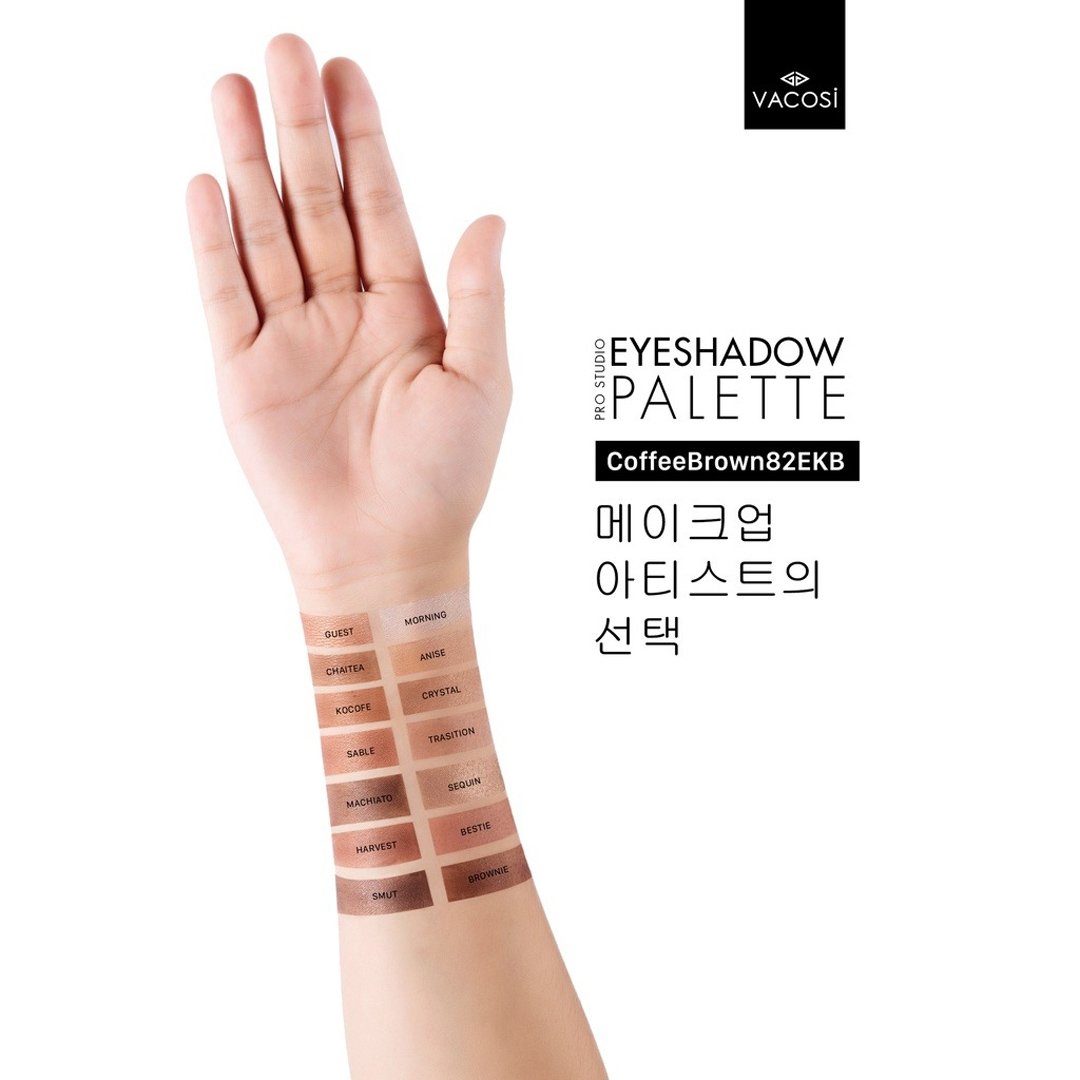 Bảng Màu Mắt Chuyên Nghiệp Vacosi 82EKB Koffee Brown 45g