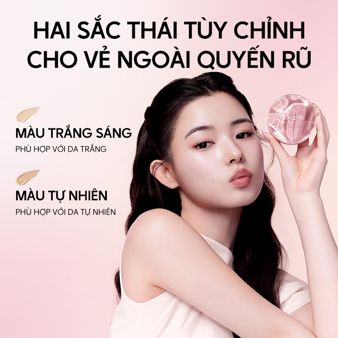 Phấn Nước Hexze 2 Trong 1 Kèm Phấn Phủ - Tự Nhiên 13g+6.5g