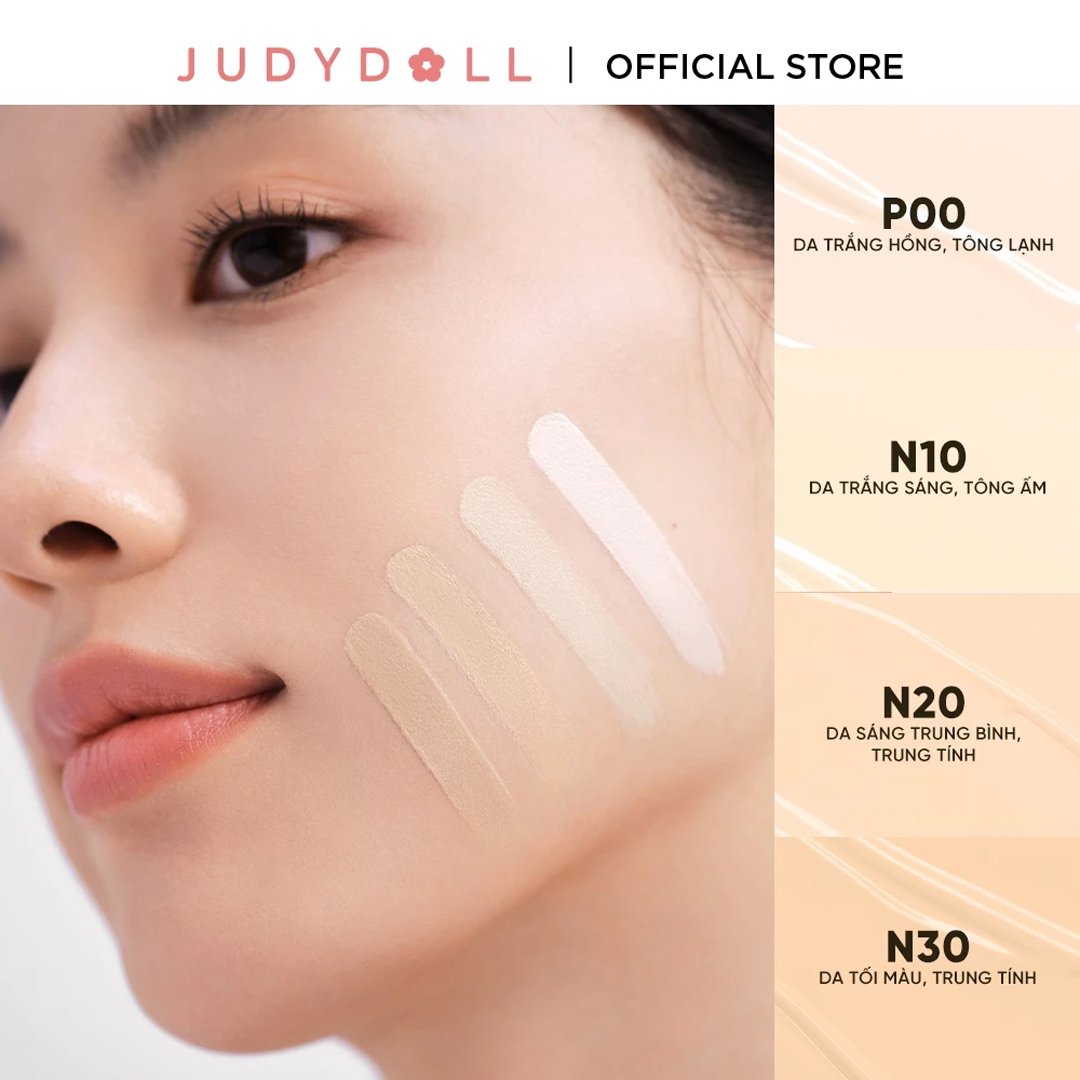 Phấn Nước Judydoll Trà Lâu Trôi - P00 Da Trắng Sáng 14g