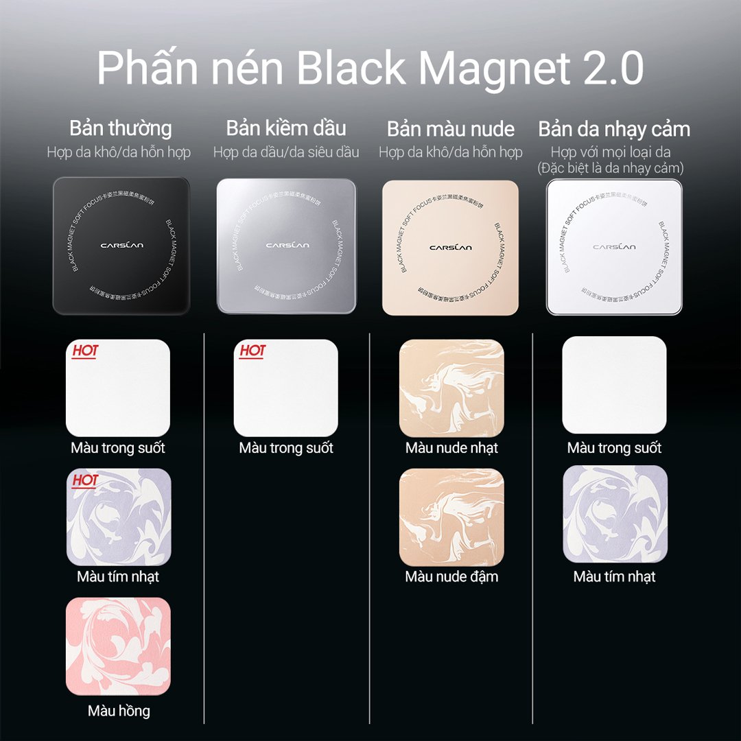 Phấn Phủ Carslan Dạng Nén Bản Thường Màu Hồng 8g