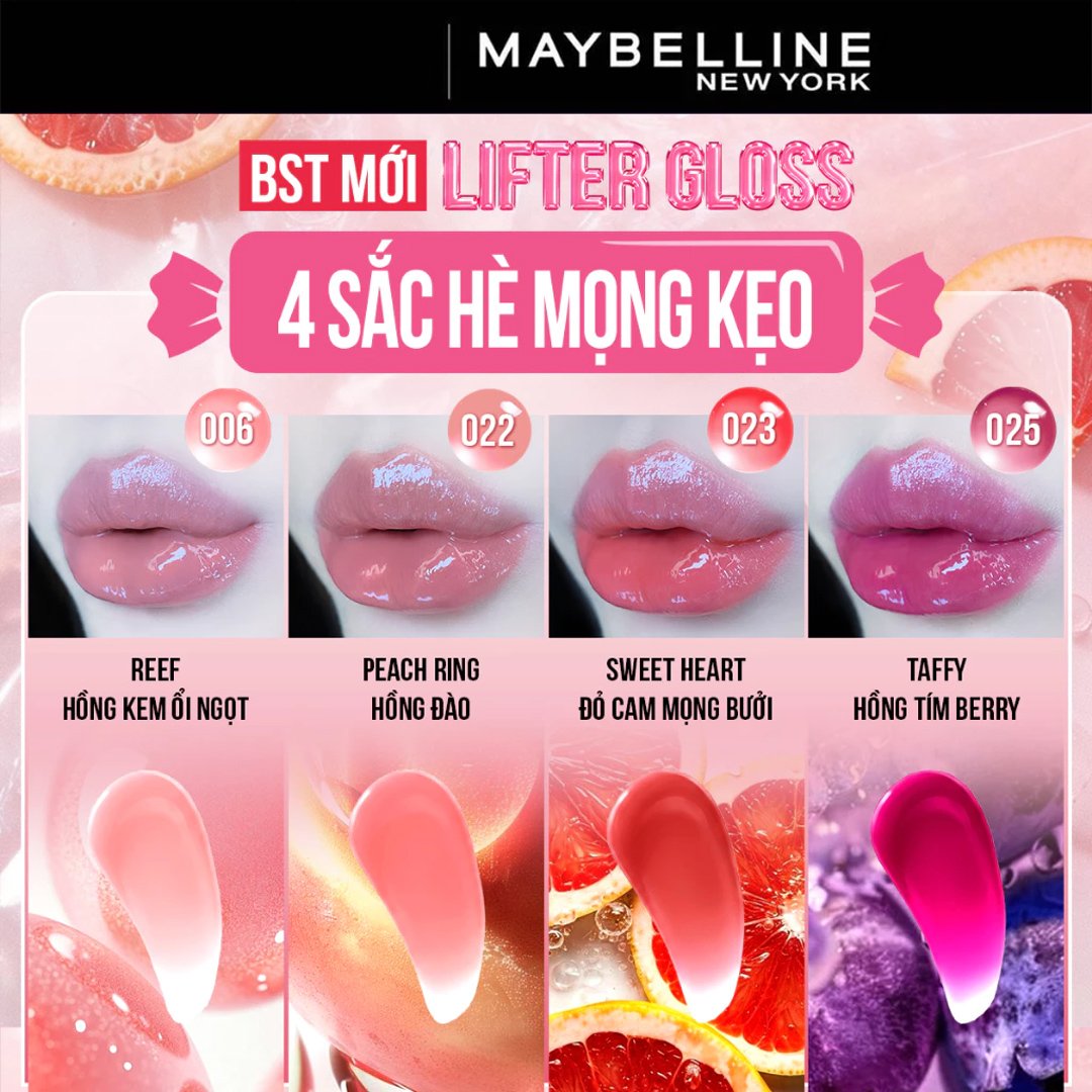 Son Bóng Maybelline 006 Reef - Hồng Kem Ổi Ngọt 5.4ml