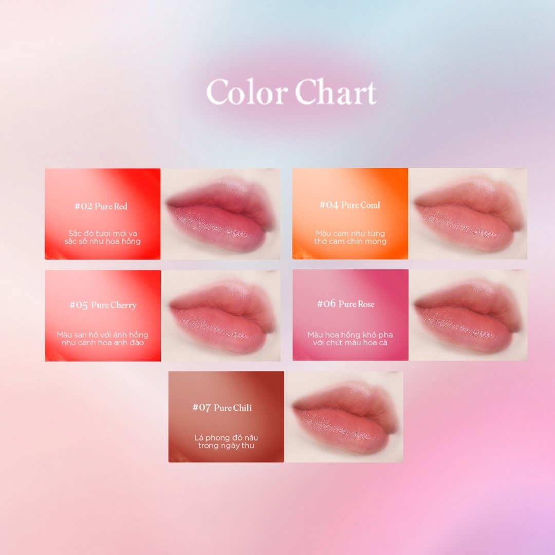 Son Dưỡng B.O.M 02 Pure Red - Đỏ Tự Nhiên 4.5g