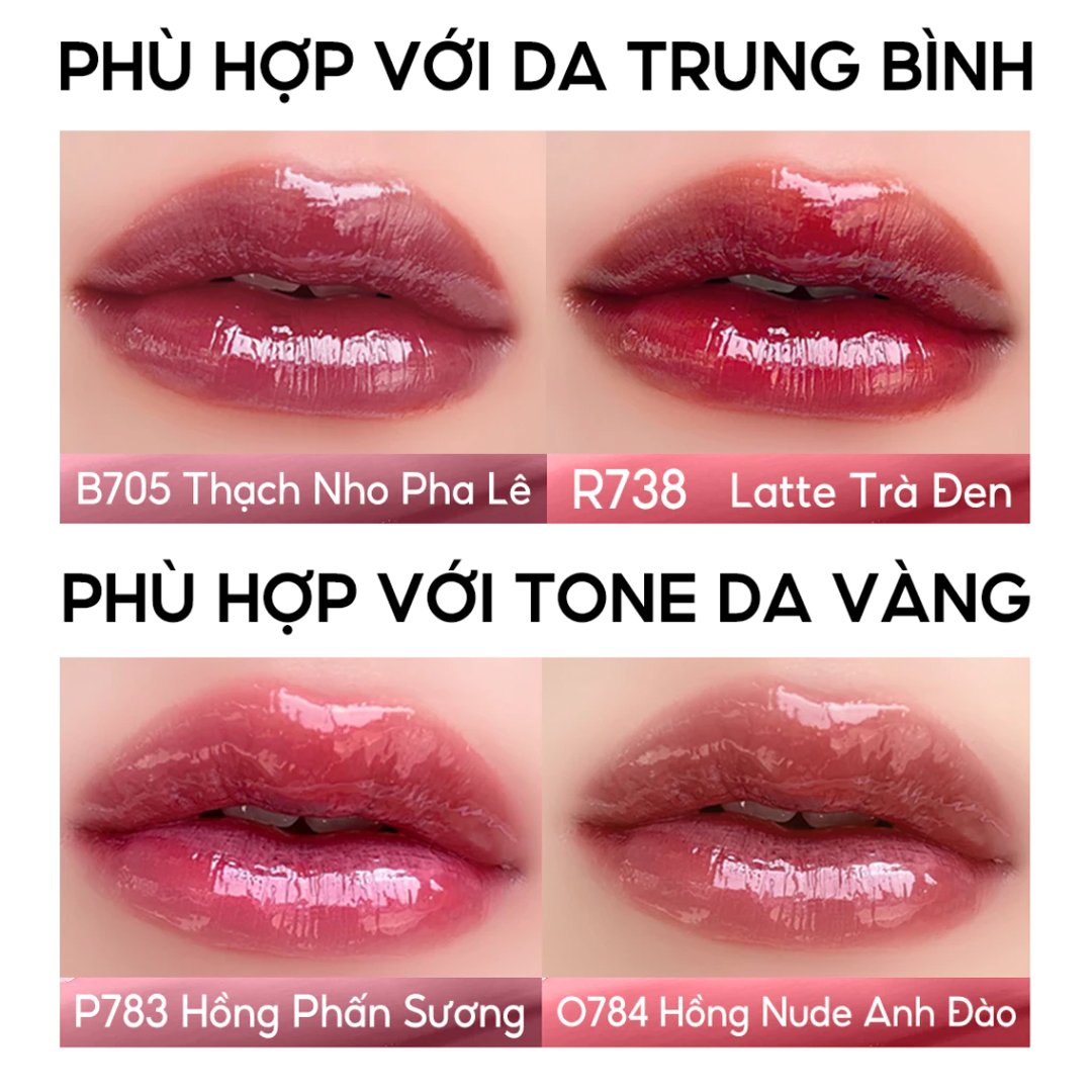 Son Môi Colorkey Gương Bóng B705 Thạch Nho Pha Lê 2.5g