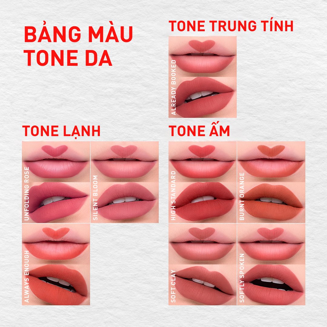 Son Sáp 3CE Mịn Lì Màu 07 Burnt Orange 2g