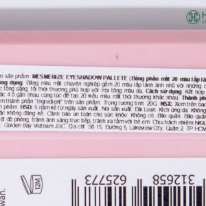Bảng Phấn Mắt Australis 20 Màu Lấp Lánh 20g
