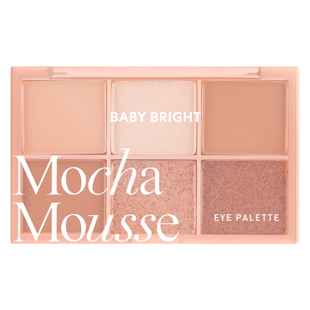 Bảng Phấn Mắt Baby Bright 6 Ô Mocha Mousse - Tông Nâu 0.7g