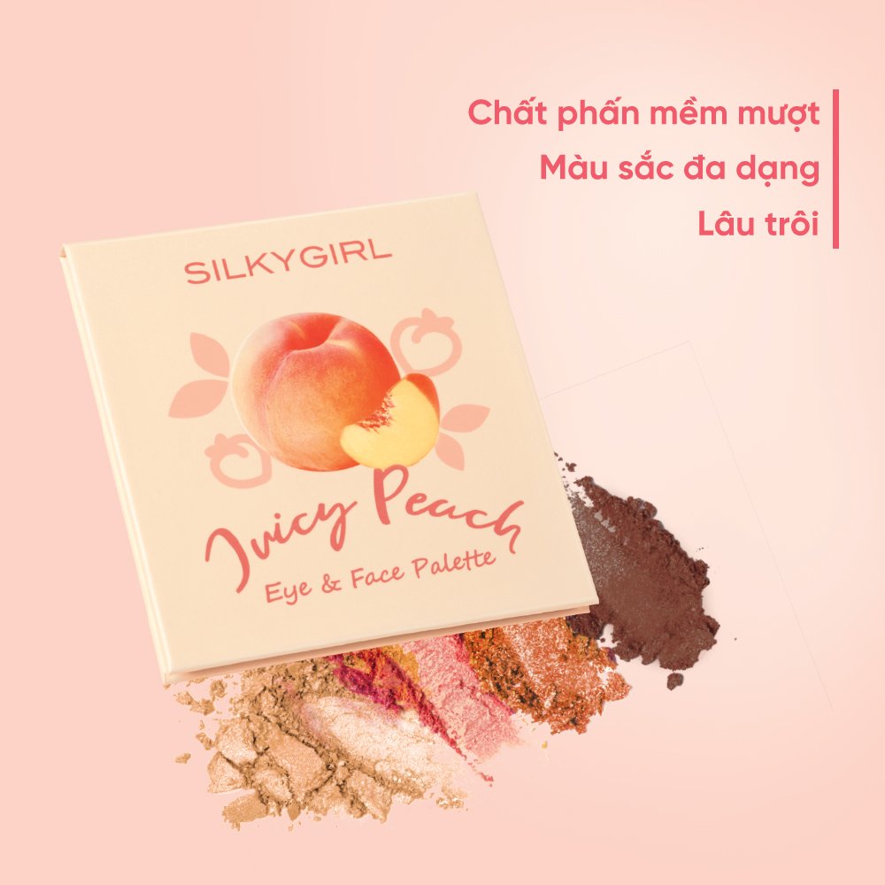 Bảng Phấn Mắt & Mặt Silkygirl 02 Juicy Peach 12.6g