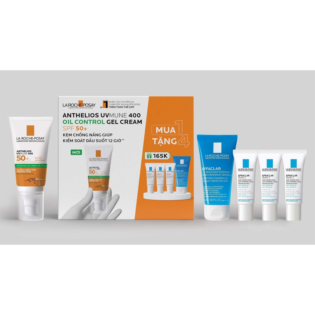 Bộ La Roche-Posay Chống Nắng, Giảm Mụn, Ngừa Vết Thâm 5 Món
