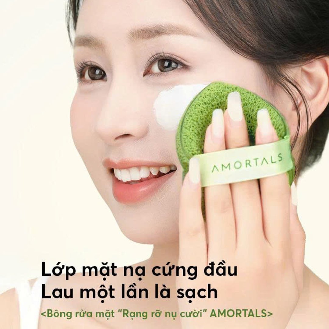 Bông Rửa Mặt Bọt Biển Amortals Hình Giọt Nước (1 Cái)