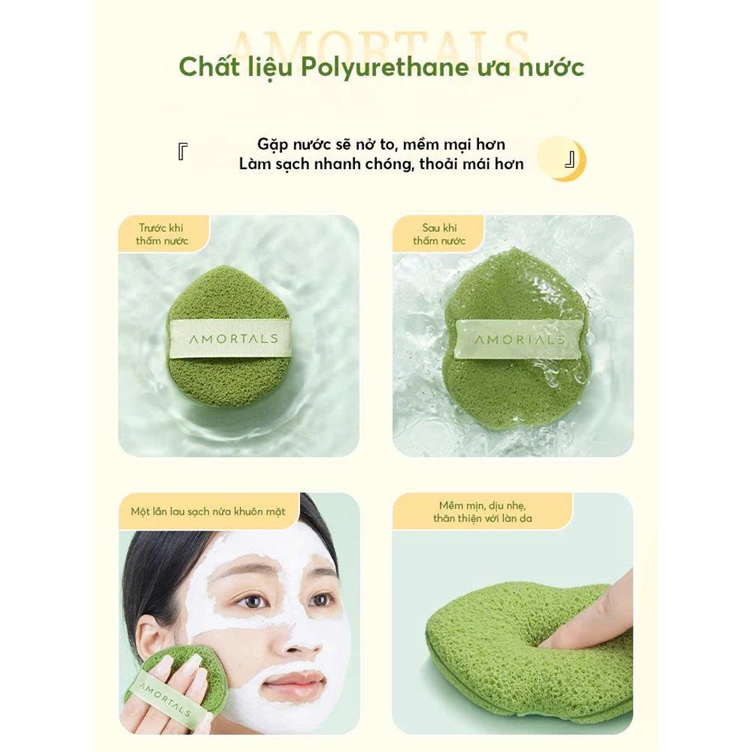 Bông Rửa Mặt Bọt Biển Amortals Hình Giọt Nước (1 Cái)