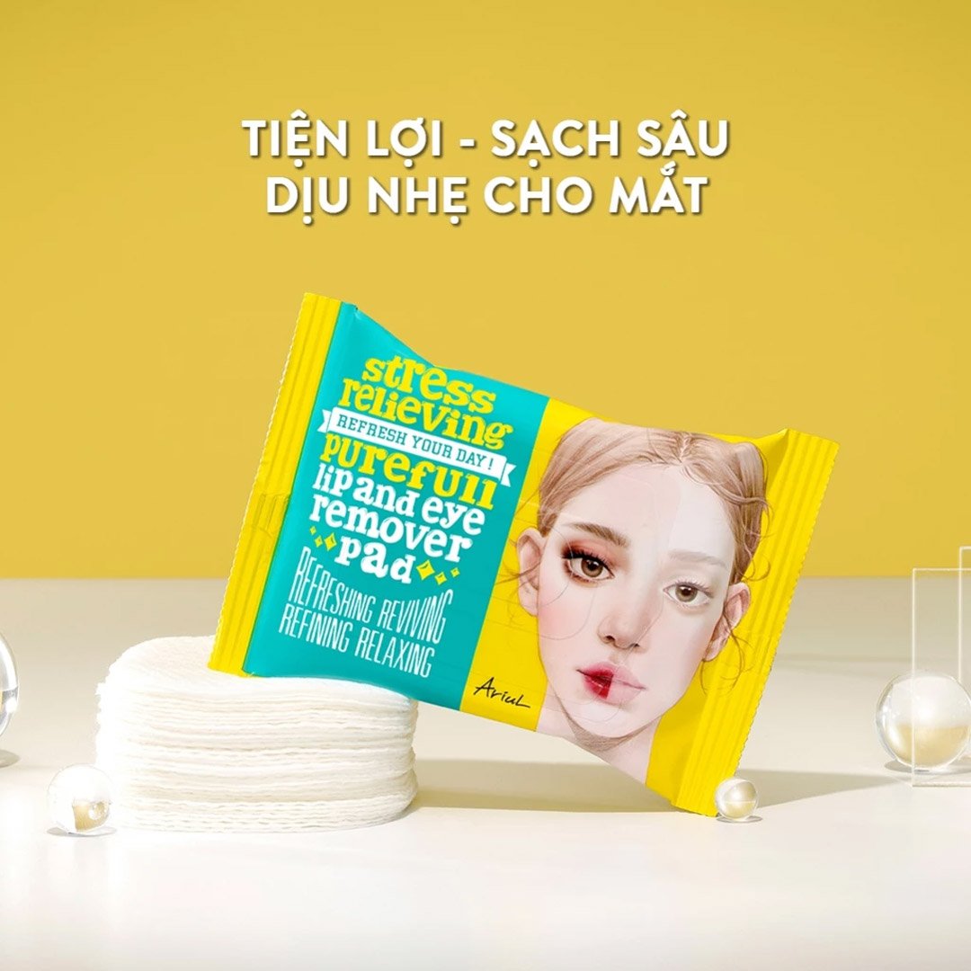 Bông Tẩy Trang Ariul Chuyên Dụng Cho Mắt Và Môi 30 Miếng