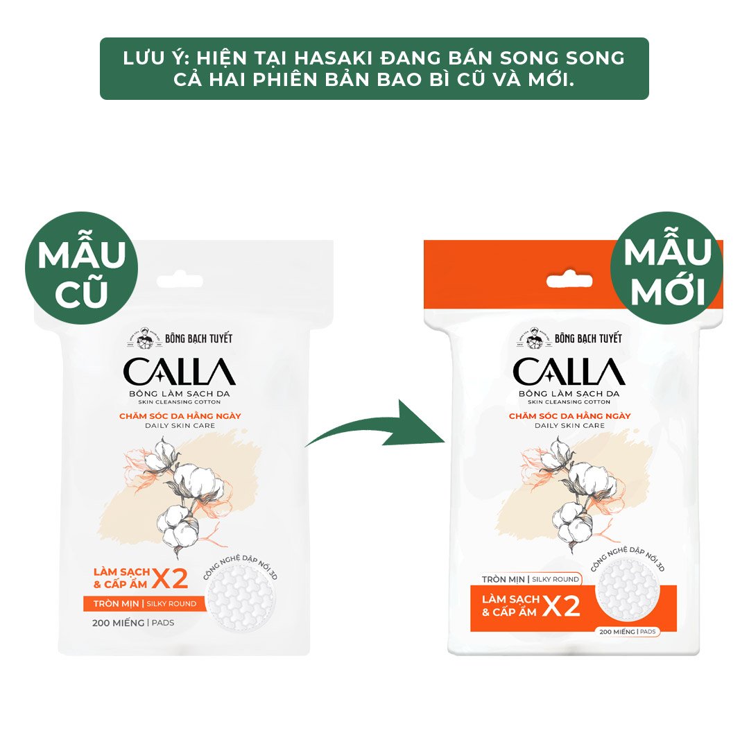 Combo 3 Túi Bông Tẩy Trang Bông Bạch Tuyết Calla 3D 200 Miếng